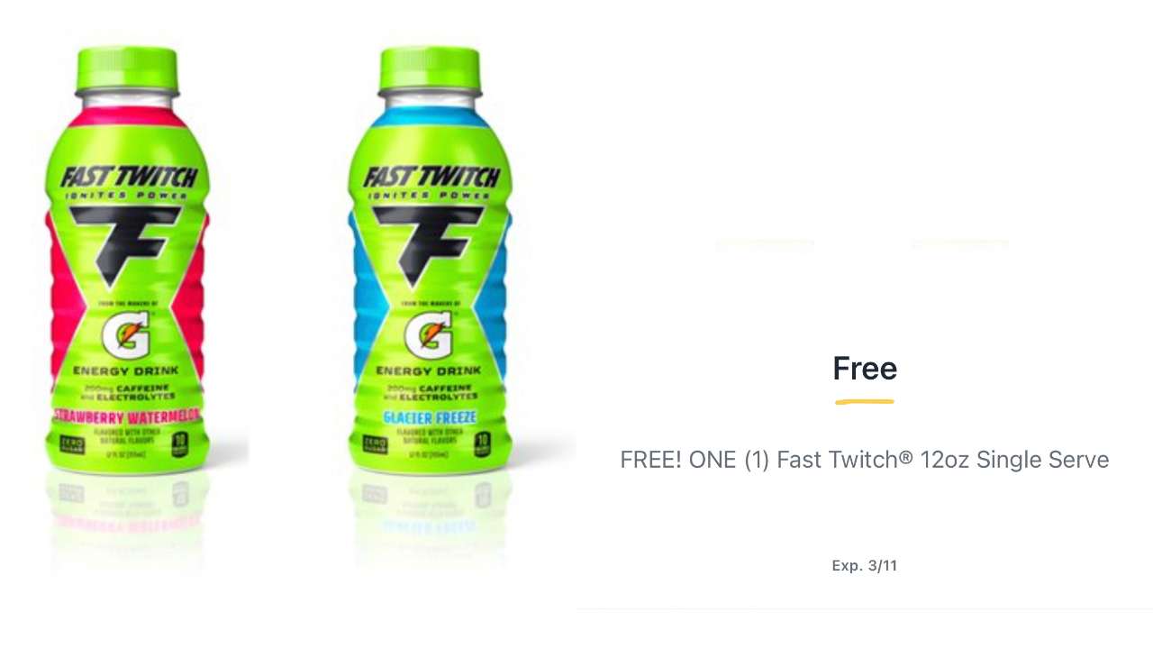 New Publix Digital Coupon | FREE Fast Twitch Gatorade Energy Drink
