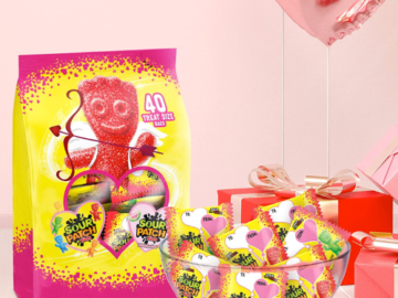 40-Count Sour Patch Kids Original & Watermelon Valentine Candy Snack Pack as low as $5.08 Shipped Free (Reg. $17) – 13¢/Snack Pack