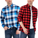 Club Room Men’s Regular-Fit Plaid Flannel Shirt $8.95 (Reg. $39.50) – 6 Colors – S to 2XL