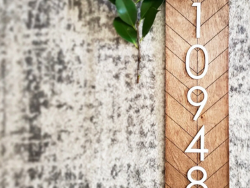 Personalized Herringbone Address Signs