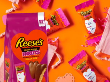 87 Pieces REESE’S, Milk Chocolate Peanut Butter Hearts Snack Size Candy $16.48 – 19¢ each