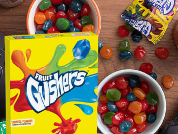 FOUR 6-Count Gushers Fruit Flavored Snacks as low as $1.91 EACH After Coupon (Reg. $3.89) – $0.32/pouch + Free Shipping + Buy 4, save 5%