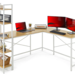 L-Shaped Computer Desk, Study Workstation with 5-Tier Open Storage Bookshelf only $119.99 shipped (Reg. $250!)