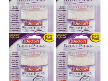 1,100-Count The Doctor’s BrushPicks Interdental Toothpicks as low as $10.67 Shipped Free (Reg. $19) – 12K+ FAB Ratings! $2.67/ 275-Count Pack or 1¢/Toothpick