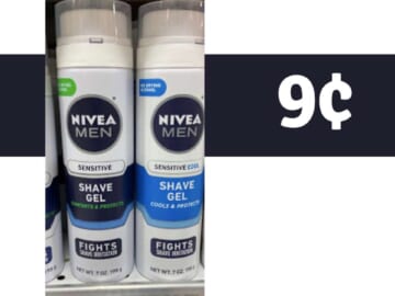 9¢ Nivea Men Shave Gel at Walgreens