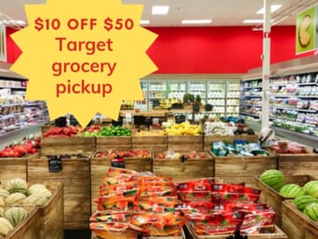 $10 off $50 in Grocery & Beverages for Target Pick Up Orders!