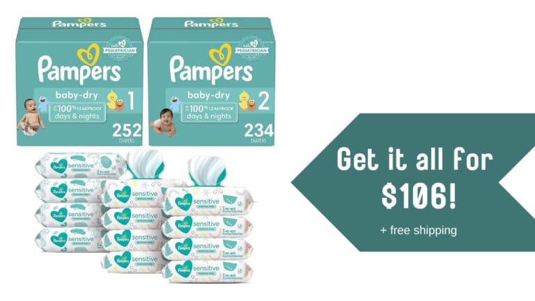 2-Months of Pampers Diapers & Wipes For $106 (reg. $141)
