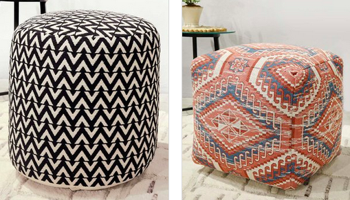 RugSmith Poufs only $39.99 + shipping!