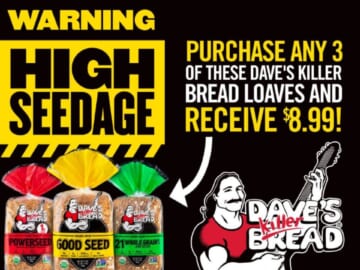 Dave’s Killer Bread $8.99 Rebate Offer