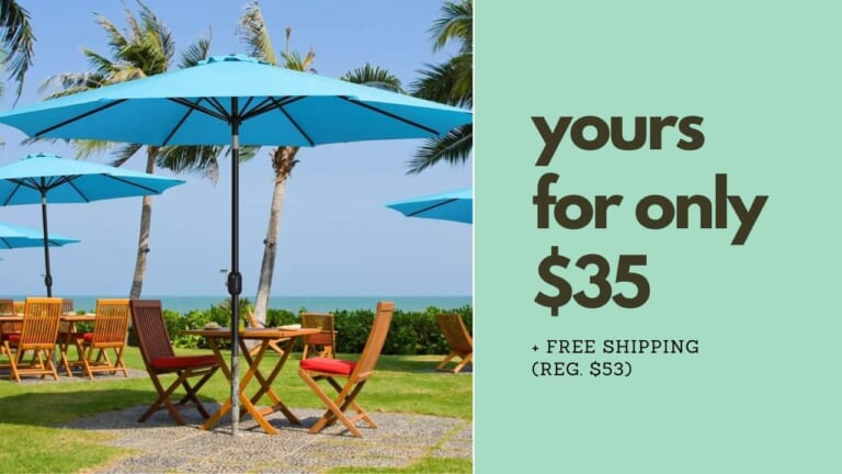 11-Foot Patio Umbrella With Tilt $35 Shipped (reg. $53)
