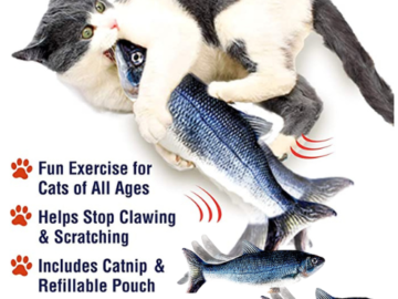 2-Pack Ontel Flippity Fish Interactive Cat Toy w/ Catnip $10 (Reg. $24) – 5 each – As seen on TV