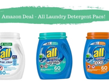 All Laundry Detergent Pacs 60-Count $11 (reg. $20)