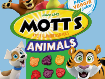 40-Count Mott’s Animals Assorted Fruit Flavored Snacks $5.79 After Coupon (Reg. $21.39) – 14¢/ 0.8 Oz Pouch – Gluten Free