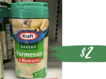 Stacking Deals on Kraft Parmesan Cheese | $2 at Publix
