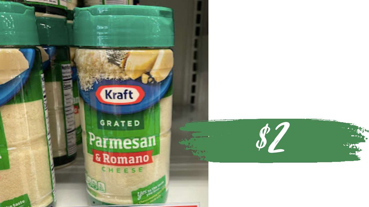 Stacking Deals on Kraft Parmesan Cheese | $2 at Publix