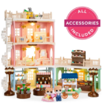 Deluxe Cottage Dollhouse Mansion Pretend Toy Playset