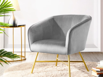 Delight your guests with this comfortable Ember Interiors Velvet Club Accent Chair for just $92 Shipped Free (Reg. $112.98) – 3 Colors!