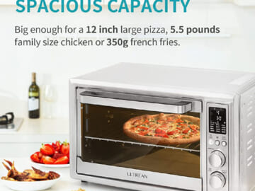 Air Fryer Toaster Oven Combo $99.99 After Coupon (Reg. $200) + Free Shipping – with Rotisserie, Toaster, Dehydrator, Bake, 7 Accessories & 50 Recipes