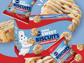 28-Count Pillsbury Soft Baked Mini Sweet Biscuits, Cinnamon Sugar as low as $2.99 After Coupon (Reg. $4.53) + Free Shipping – 11¢/Biscuit