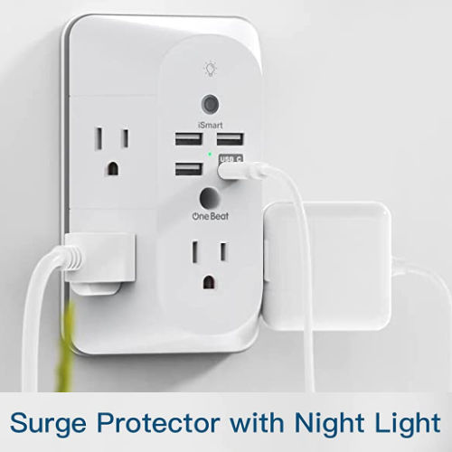 9-in-1 USB Outlet with Night Light,5 AC Outlet Splitter and 4 USB Ports $12.98 (Reg. $27) – 2.3K+ FAB Ratings!