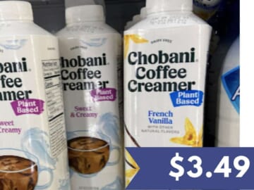 $3.49 Chobani Coffee Creamer at Kroger