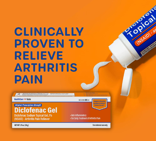 FOUR Tubes of HealthCareAisle Diclofenac Gel Arthritis Pain Relief, 1.76 Oz as low as $6.64 EACH Tube After Coupon (Reg. $10.76) + Free Shipping + Buy 4, Save 5%
