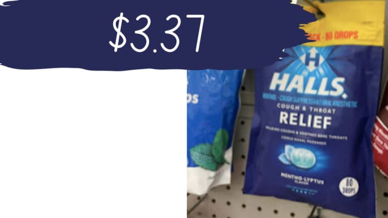 Economy Bags of Halls Cough Drops for $3.37 at Walgreens