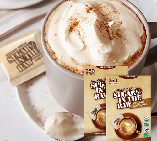 500-Count Sugar In The Raw Organic Granulated White Premium Cane Sugar Packets as low as $24 After Coupon (Reg. $32) + Free Shipping – 5¢/Packet