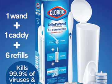 Clorox ToiletWand 3-in-1 Toilet Cleaning Starter Kit as low as $8.68 After Coupon (Reg. $13.30) + Free Shipping – Includes 6 Disinfecting Refill Heads