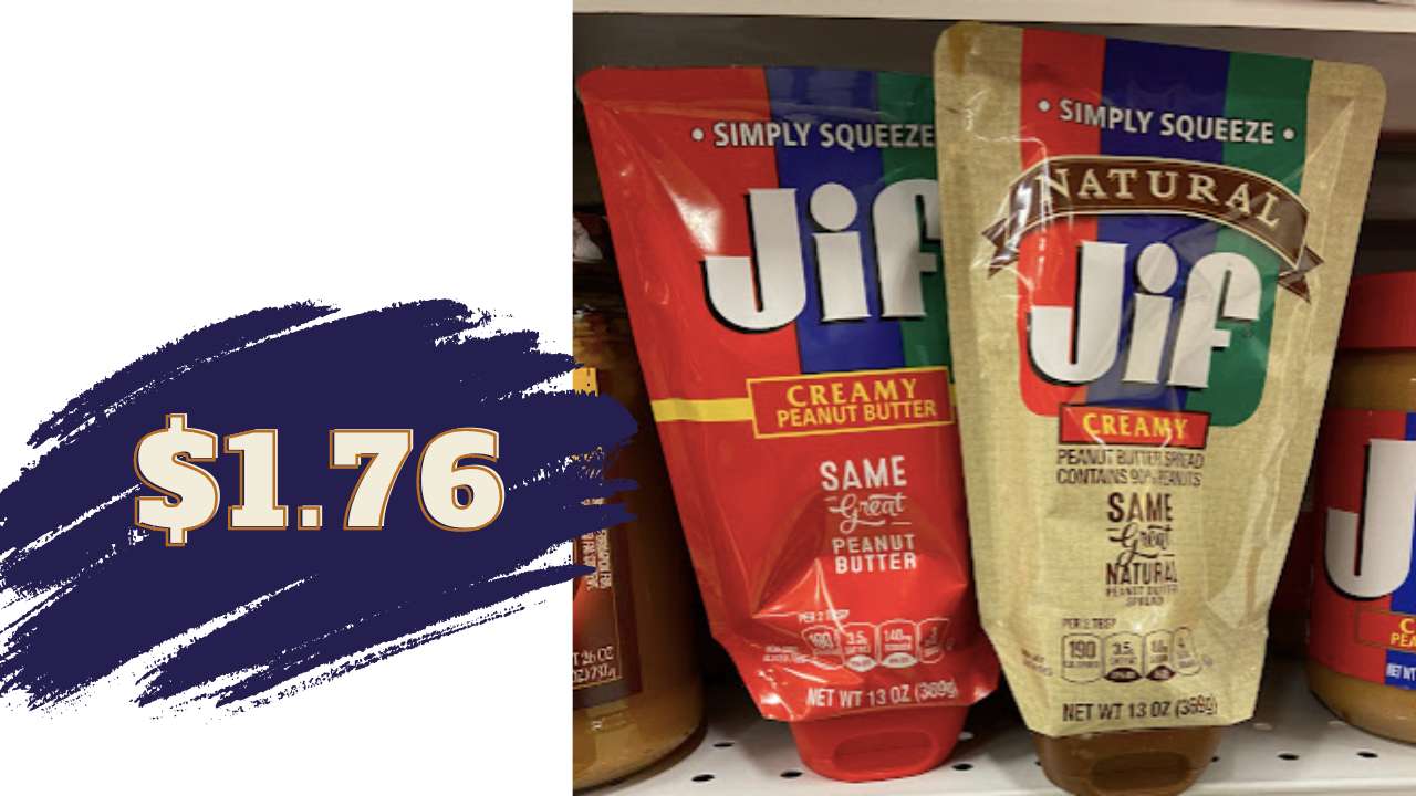 Jif Squeeze Peanut Butter for $1.76 with Stacking Mobile Deals