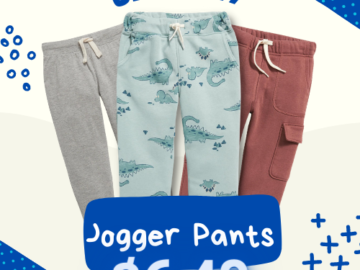 Today Only! Jogger Pants for Toddler Boys $6.49 (Reg. $12.99) + For Toddler Girls, Baby Girls and Baby Boys!