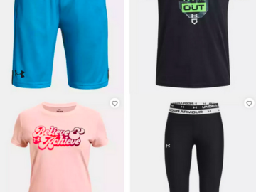 *HOT* Under Armour Youth Shorts, Tees, Pants and more only $12.50 each shipped!