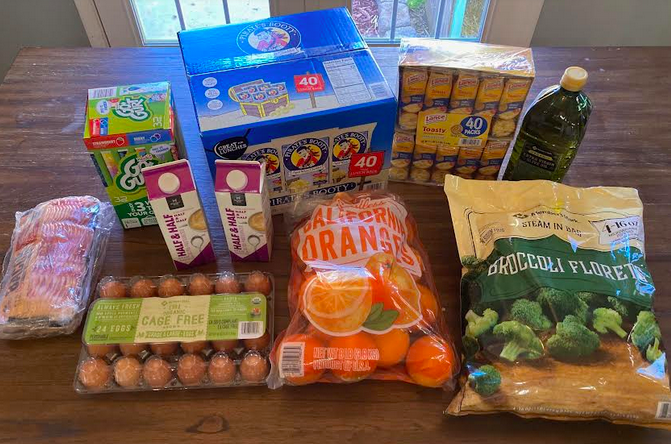 Gretchen’s $105 Grocery Shopping Trip and Weekly Menu Plan for 6 {Sam’s Club, Aldi & Grocery Outlet}