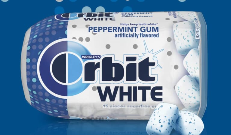 135-Count Orbit White Sugar Free Chewing Gum $8.94 (Reg. $14) – $0.99/ Pack or $0.07/Gum