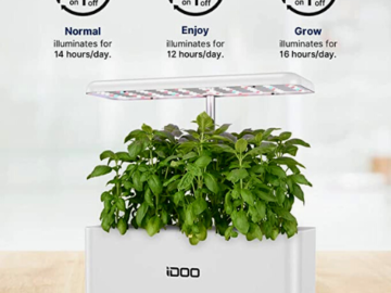 iDOO Hydroponics Growing System, Indoor Garden Starter Kit with LED Grow Light $40 Shipped Free (Reg. $80) – 4.8K+ FAB Ratings!