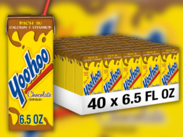40-Count Yoo-hoo Chocolate Drink as low as $10.86 Shipped Free (Reg. $27) – $2.72/ 10-Count Box or 27¢/ 6.5 Fl Oz Drink