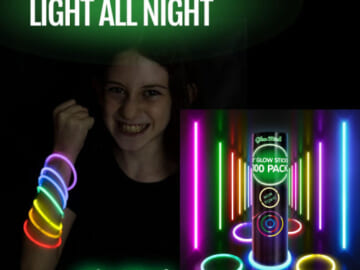 100 Count 8-Inch Ultra Bright Glow Sticks with Connectors $6.99 (Reg. $20) – $0.07 each, 17K+ FAB Ratings! Great For Bracelets and Necklaces