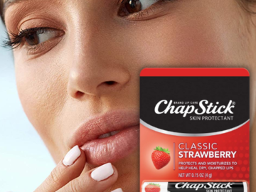 FOUR Tubes of ChapStick Classic Strawberry Lip Balm as low as $0.71 EACH Tube After Coupon (Reg. $5) + Free Shipping + Buy 4, Save 5%