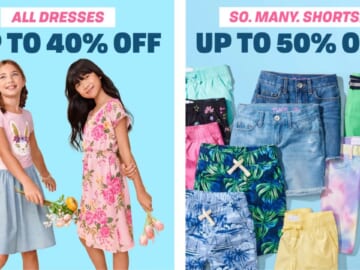 Children’s Place | 40% Off Dresses, 50% Off Shorts + Extra 20% Off!
