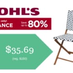 Kohl’s | French Bistro Folding Chair $35.69 (reg. $150)