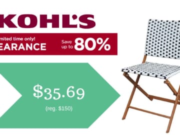 Kohl’s | French Bistro Folding Chair $35.69 (reg. $150)