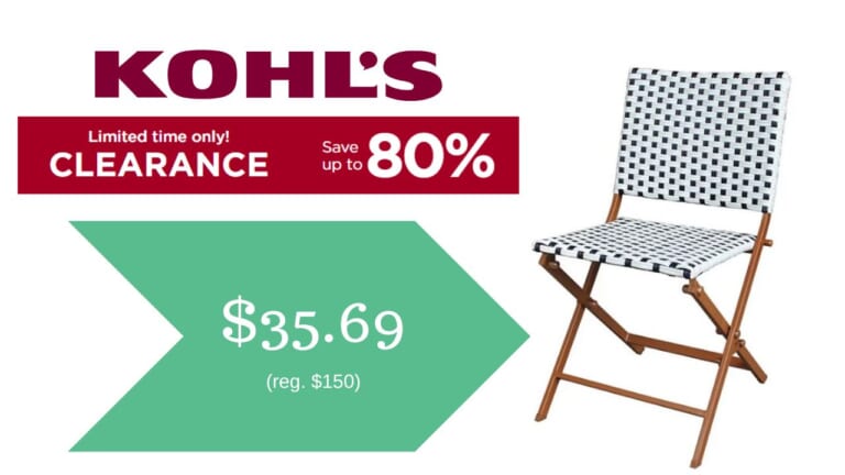 Kohl’s | French Bistro Folding Chair $35.69 (reg. $150)