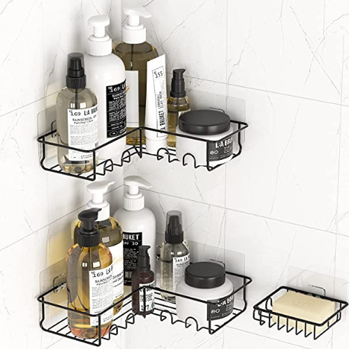 3-Pack Shower Storage Caddy $11.20 After Coupon + Code (Reg. $28) – Holds 40 Pounds of Products