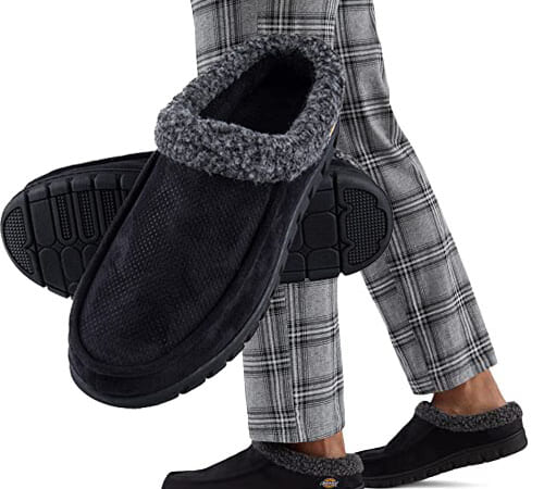 Dickies Men’s Open and Closed Back Memory Foam Slippers, Black, XXL $16.25 (Reg. $29) –  With Indoor/Outdoor Sole