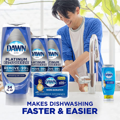 3-Count 22-Oz Dawn Ultra EZ-Squeeze Dishwashing Soap + 2x Scrub Sponges as low as $11.32 Shipped Free (Reg. $18.29)