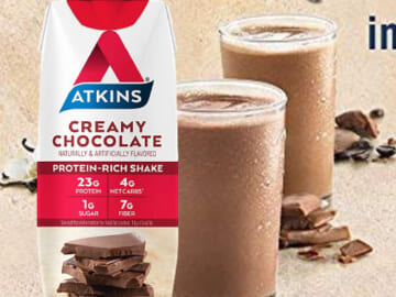 12-Pack Atkins Meal Size Creamy Chocolate Protein-Rich Shakes as low as $16.76 After Coupon (Reg. $23.94) – $1.40/Shake + Free Shipping