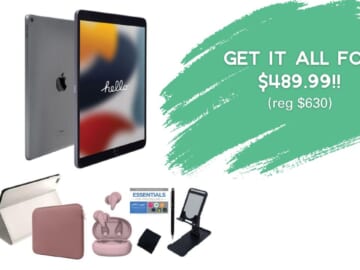 Apple iPad Gen 9 With EarBuds & Keyboard $490 (reg. $630)
