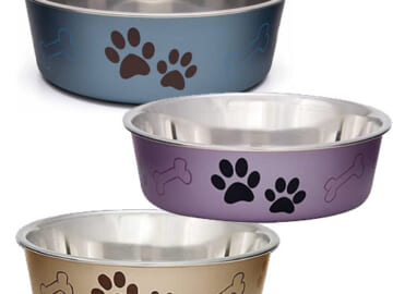 Loving Pets Metallic Bella Medium Bowl, Blueberry $4.91 (Reg. $14) -14.9K+ FAB Ratings! + More