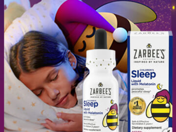 FOUR Zarbee’s Kids Sleep Liquid with Melatonin (1mg) as low as $4.08 EACH 1-Oz Bottle After Coupon (Reg. $8.77) + Free Shipping + Buy 4, save 5%