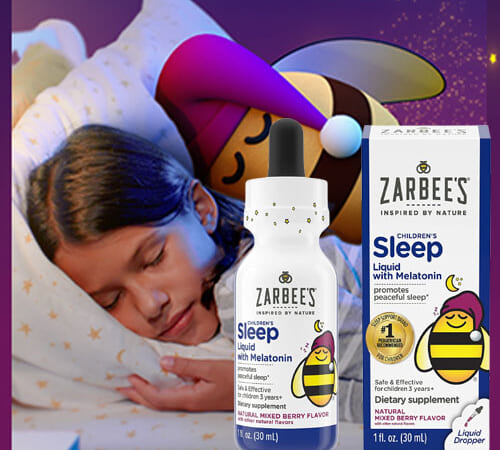FOUR Zarbee’s Kids Sleep Liquid with Melatonin (1mg) as low as $4.08 EACH 1-Oz Bottle After Coupon (Reg. $8.77) + Free Shipping + Buy 4, save 5%